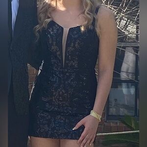 Black sparkly hoco dress